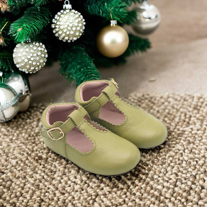 Pink Leather Baby Girl Shoes 