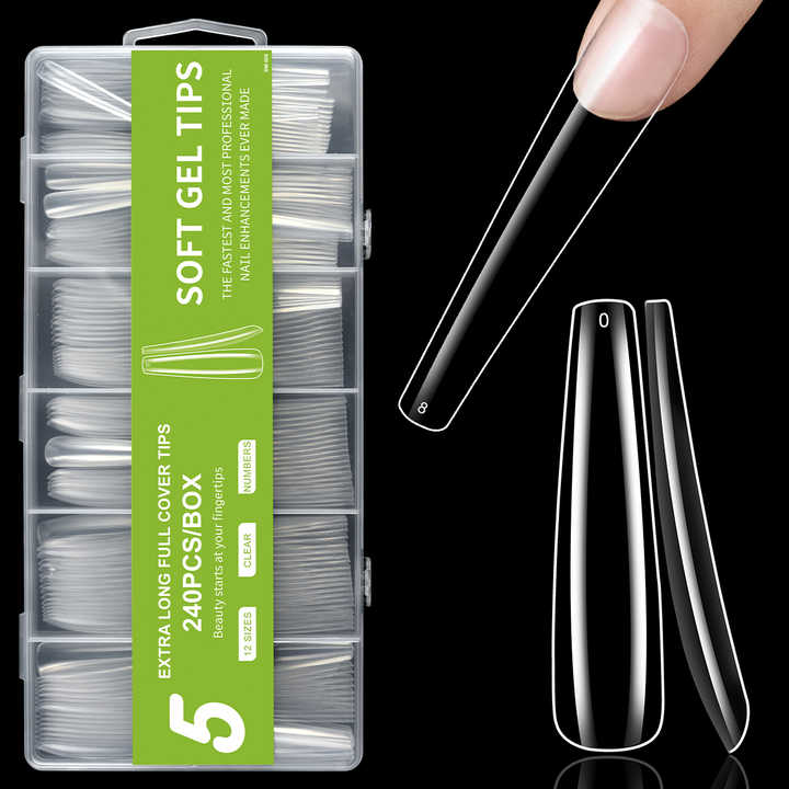 transparent artificial nails 