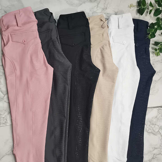 Pink Color Girls Equestrian-Riding Socks 
