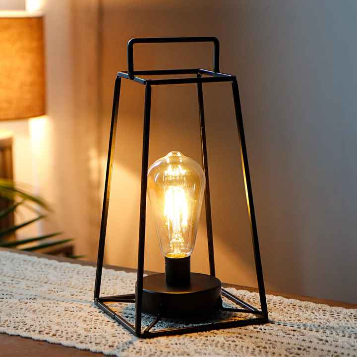 Modern simple small square night lamp iron study table 