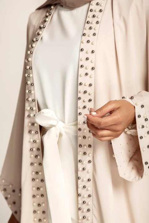Colorful open abaya 