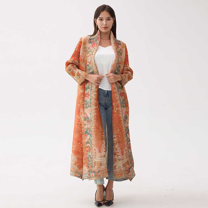 Miyake colorful abaya