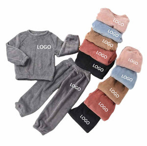 بيجامات أطفال جديدة من القطن للأولاد والبنات - Fleece Kids Boy Girl Children's Cotton Pajamas