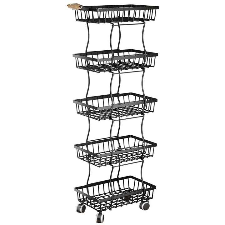 Multifunctional Kitchen and Living Room Dinnerware Organizer for Snacks, Fruits, Vegetables, Floor Dishware 