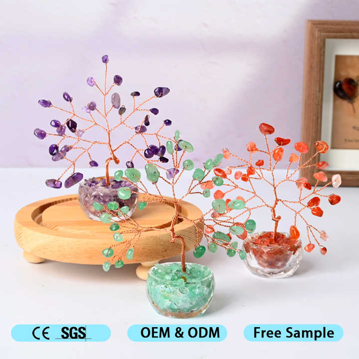 Wholesale Treasure Bowl Crystal Fortune- Tree of Life Creative Handicrafts 