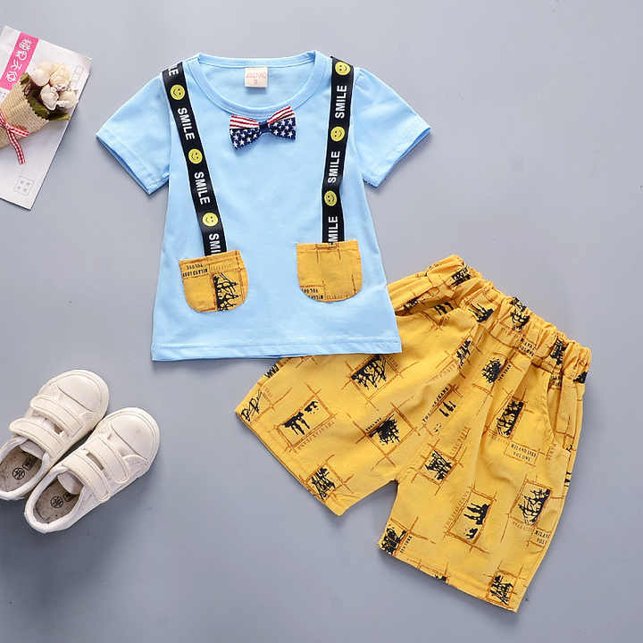 Dropshipping Fashion Baby Boy Clothes Sets Kids Summer 