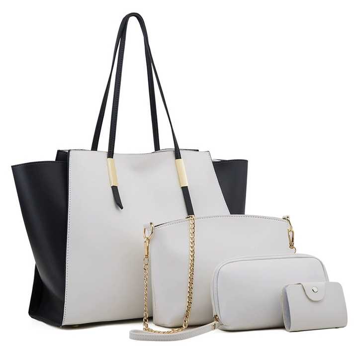 Large faux leather handbag