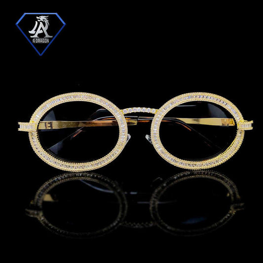 gold plated frosted glasses