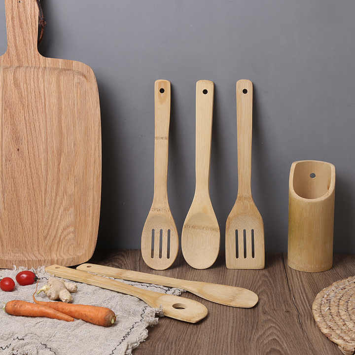 Bamboo Utensil Set 6 PCS Kitchen 