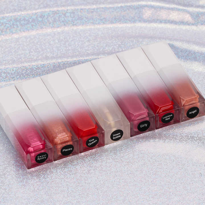 Cute White Gradient Color Cosmetic Tube Matte Liquid Lipstick 