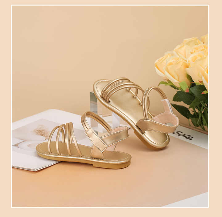 Girls gold sandal