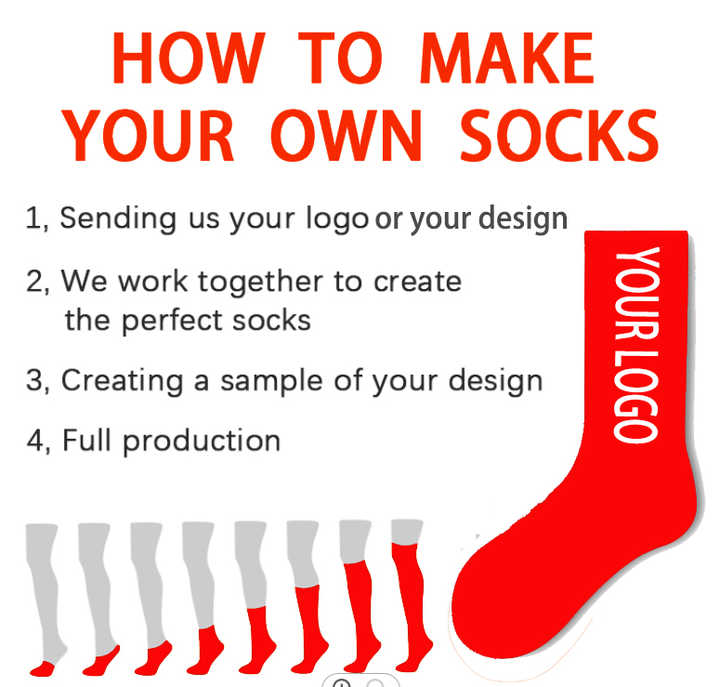 Factory Custom Logo Socks High Quality Custom White 
