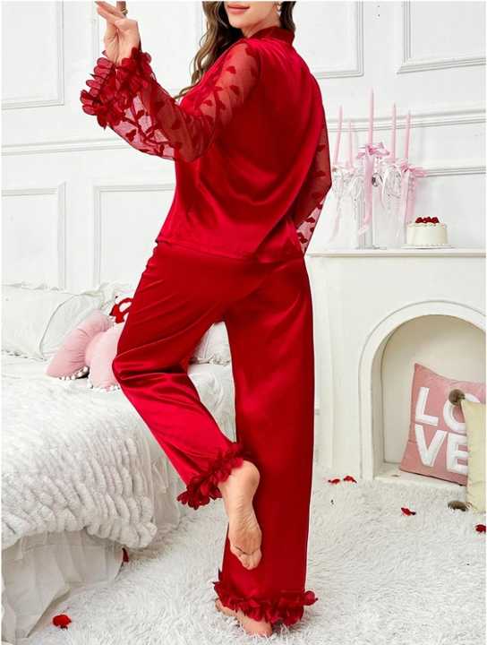 Women's long-sleeved pajamas 