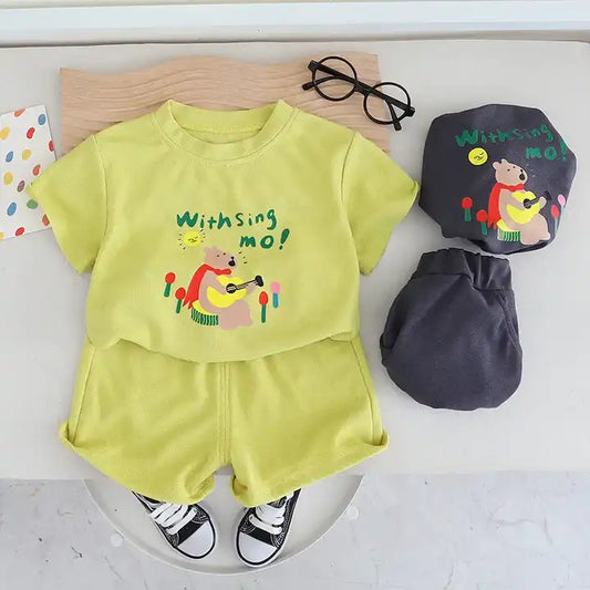 Boys' shorts with short-sleeved T-shirt 
