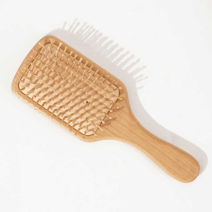 Wooden Air Cushion Massage Comb For Women - Wide Tooth Therapeutic Tool with Large Personality, Cylindrical Hairbrush 