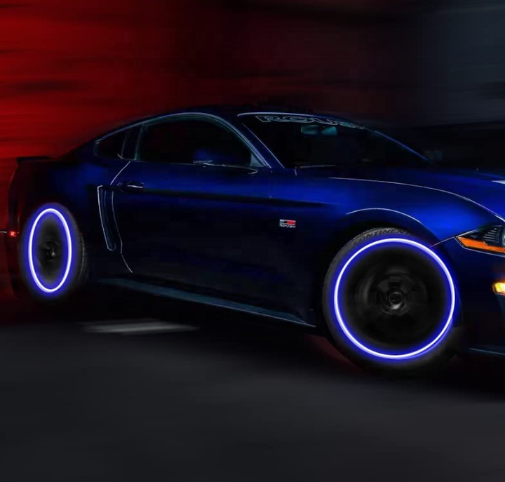 Blue Reflective Rim Sticker for Car Motorcycle Safety 