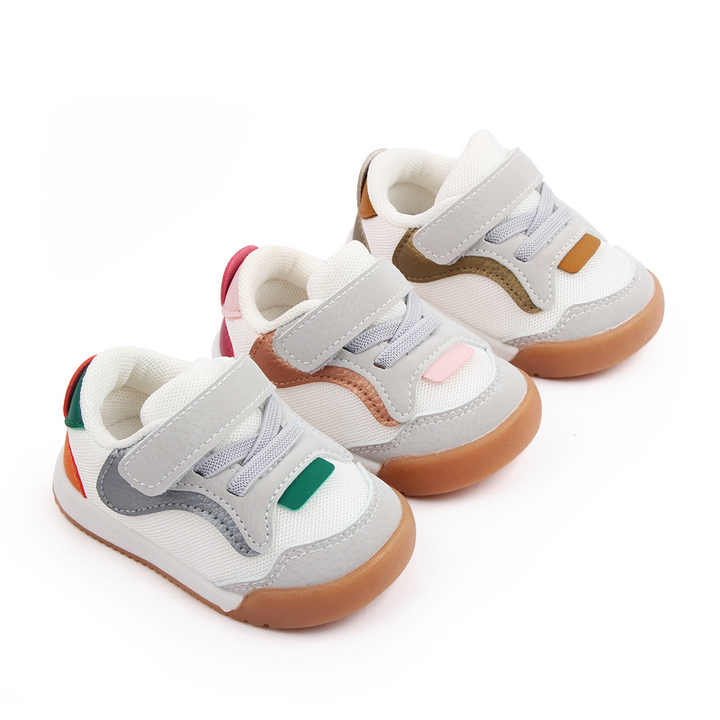 Spring and Autumn Baby Shoes, White Breathable Mesh 