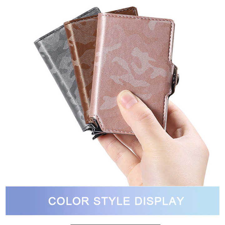 Big Discounts Minimum RFID Blocking with Money Clip. Wallet Cover Case PU Leather Smart Wallet Aluminum 