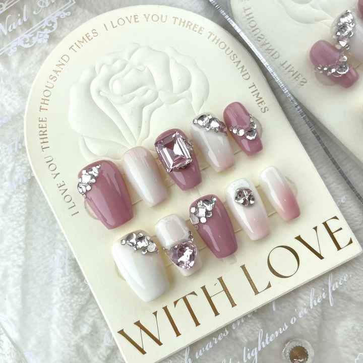 Custom High Quality Diamond False Nails 