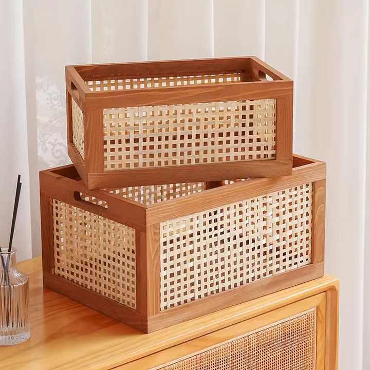 Solid wood bamboo, desktop frame storage. 