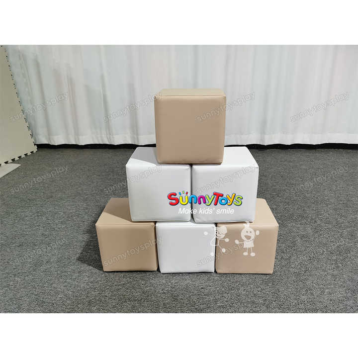 Beige Indoor Baby Playground Soft Play Set Sponge Material Bare For Soft Play 