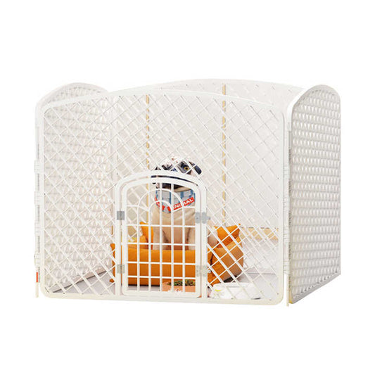 Small Portable Foldable Folding Resin Plastic Rectangle Puppy Pet Cage for Pet Dog Animal Indoor 4 Panels 