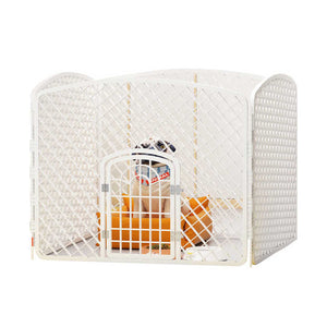 الصغيرة المحمولة طوي للطي الراتنج البلاستيك مستطيل جرو قفص الحيوانات الأليفة للحيوانات الاليفة الكلب الحيوان داخلي 4 لوحات