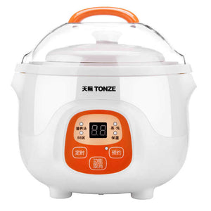 TONZE Portable Slow Cooker OEM Yogurt Porridge Baby Food Maker 0.7L Mini Ceramic Pot Travel Electric Cooker 