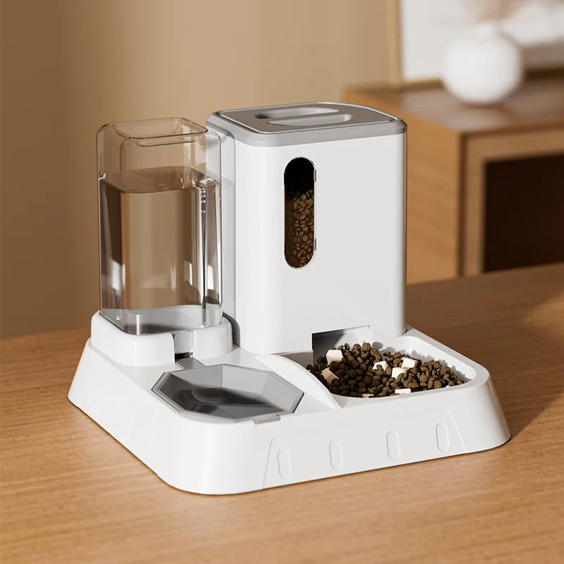 Automatic Cat Feeder and Drinker Large Capacity 2 in 1 Water Drinker Accessories Small Household Supplies - Bowls &amp; Feeders 
