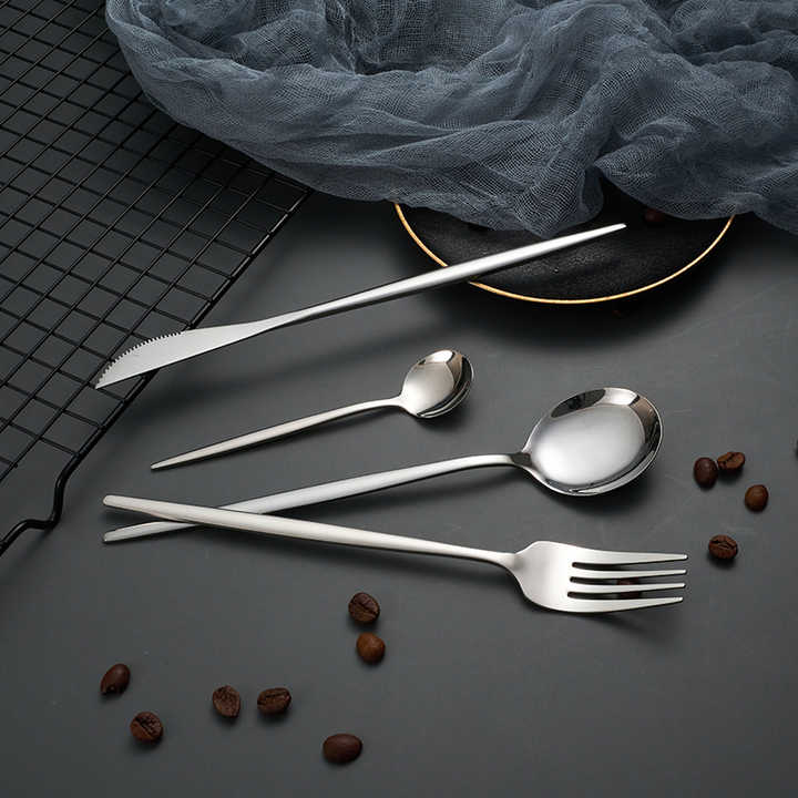 Wedding 24 Pcs Gold Flatware Sets 