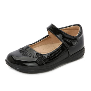 Girls' flat school shoes