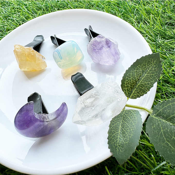 عالية الجودة الكريستال الطبيعي مشبك . Wholesale High Quality Natural Crystal Car Vent Clip