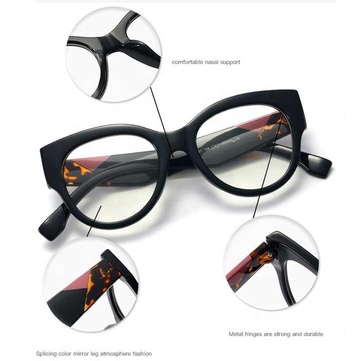 Sunbest eyear Fashionable Big Frames Women High Quality Optical Eyeglasses With ufug Rays For Myopia Use 