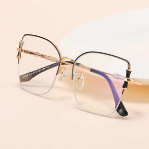 Design Women's Metal Half Frame Net-Women's Eyeglasses Frame 