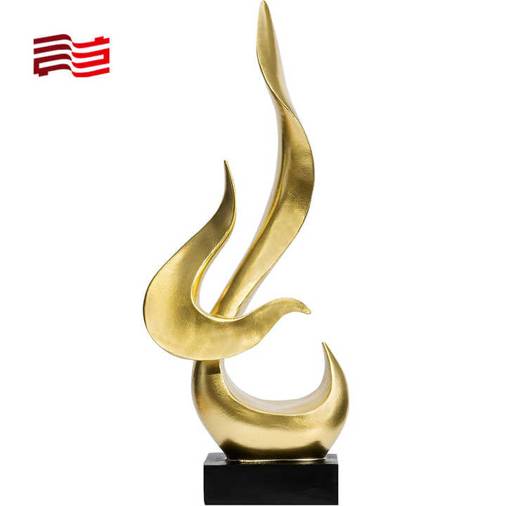 لهب تمثال مجردة ديكورات غرفة المعيشة التصميم الحديث ديكور المنزل الجدول الرف الحلي الراتنج الحرف