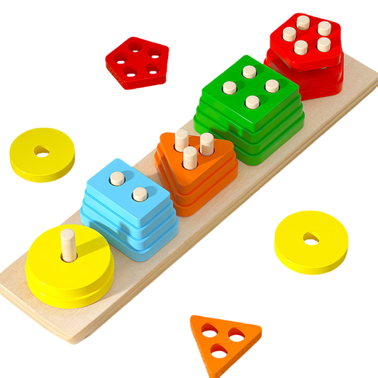 ألغاز خشبية للتعرف على الألوان، مناسبة للأطفال . Wooden Color Recognition Puzzles, Suitable for