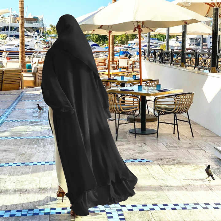 Colorful chiffon abaya 