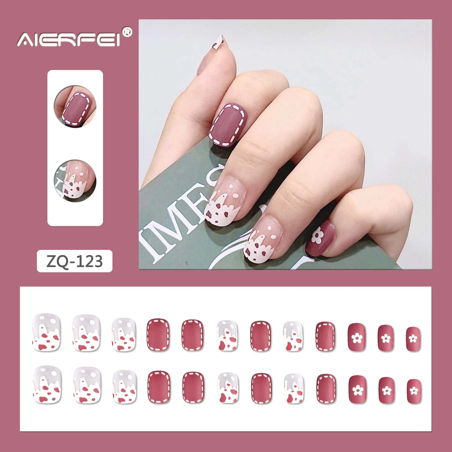 24 Pieces Artificial Nails 