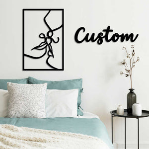 Custom Laser Cut Wood Sign Personalized Black Wooden Wall Art Home Decor With Painting Theme 