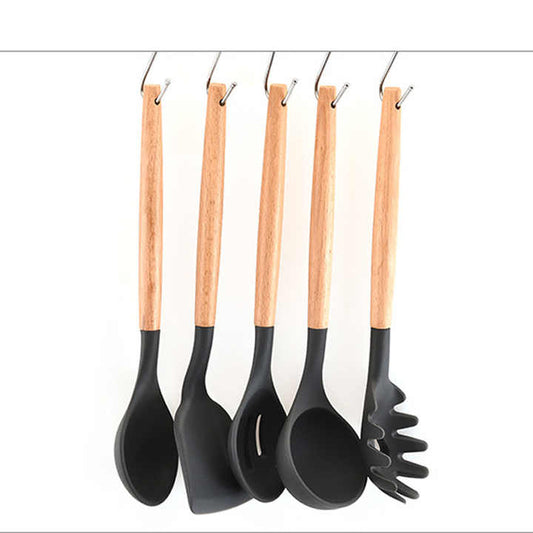 Silicone kitchen utensil set