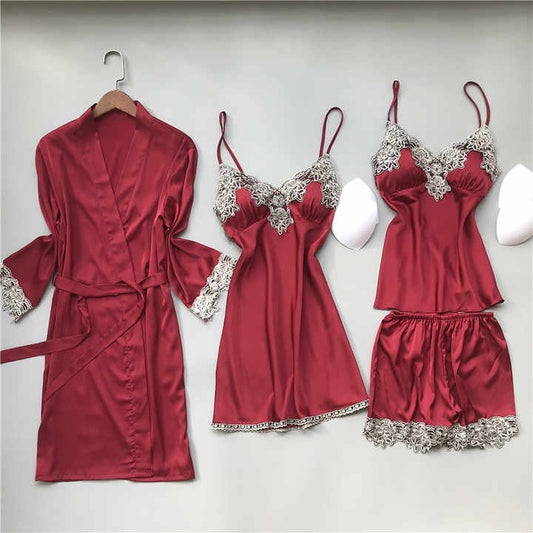 Women's satin pajamas 
