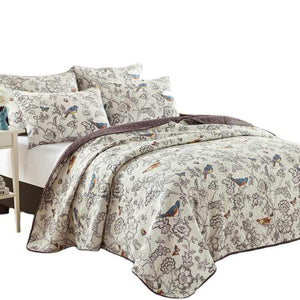 Beihua Niao Pure Washed Cotton Quilted Double Bed 