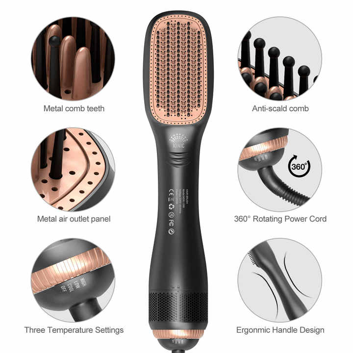 hot air comb hair dryer 