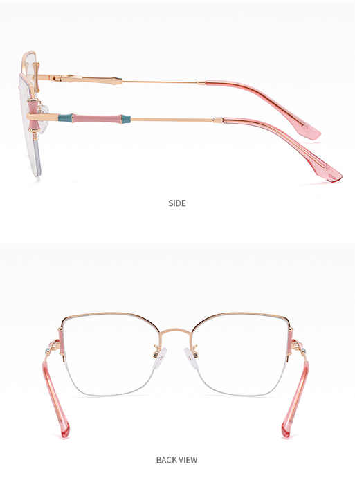 Design Women's Metal Half Frame Net-Women's Eyeglasses Frame 