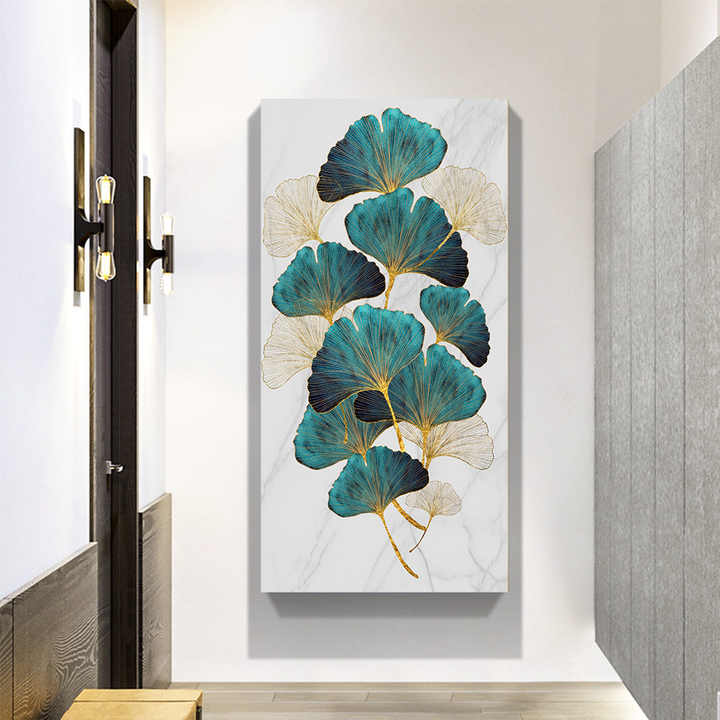 Scandinavian Style Poster Green Vacation Art Painting Home Decor Wall Art 