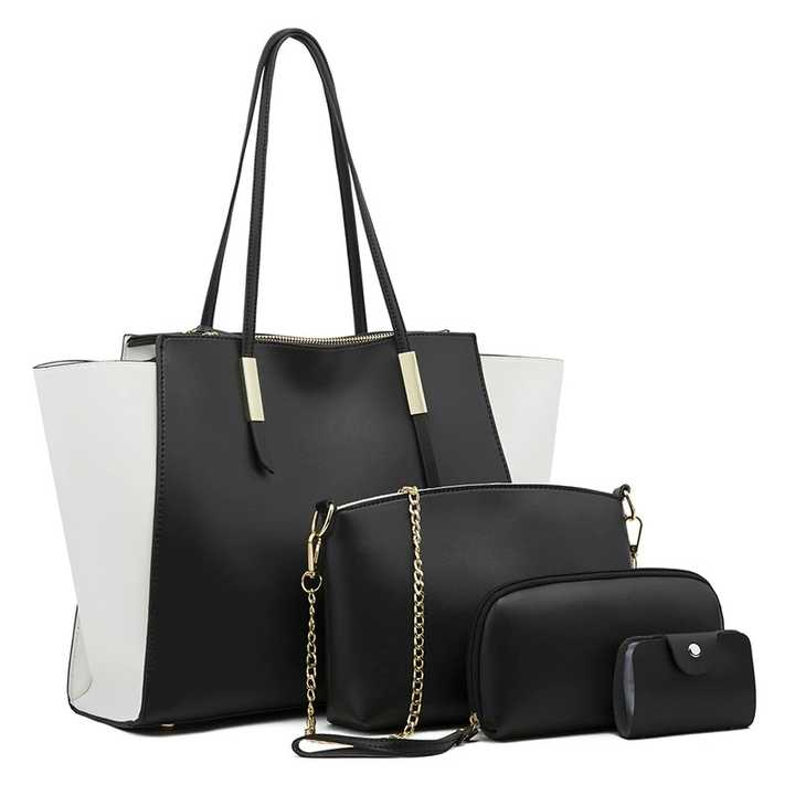 Large faux leather handbag