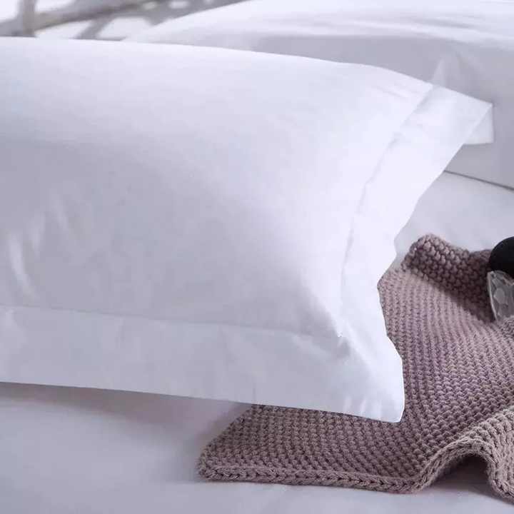 Luxury Hotel White 100% Cotton Bed Linen Bed Sheet Set 