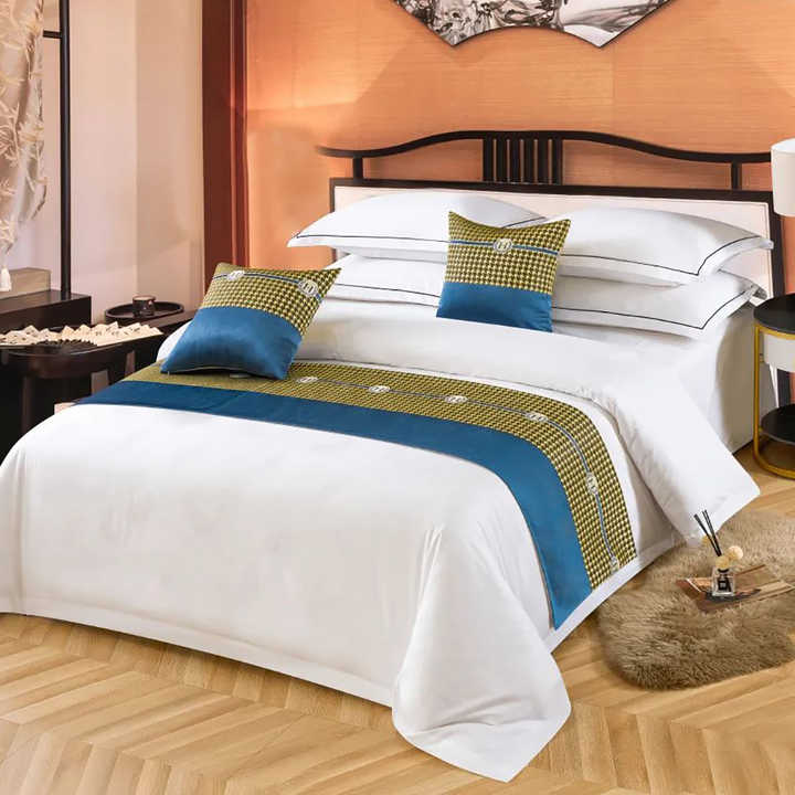 Luxury Cotton Queen King Size Bed Sheet Set and 