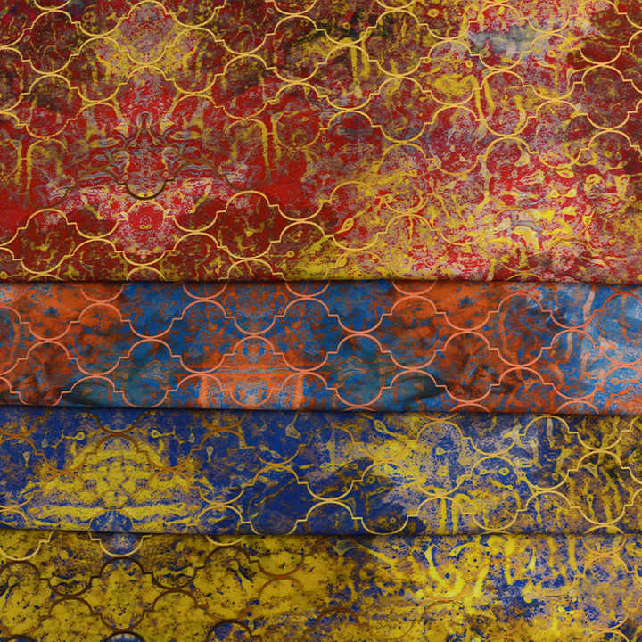 Printed Custom Digital Floral Designs Silk-Satin Fabric 