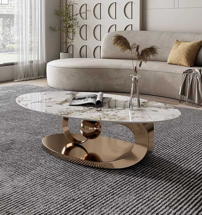 Modern luxury small round mobile coffee tables 